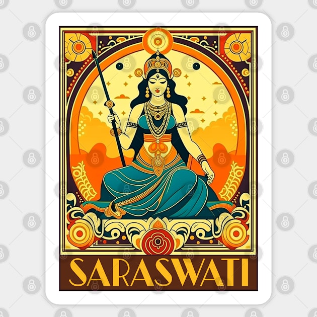 Art Deco Saraswati Sticker by HolidayBug